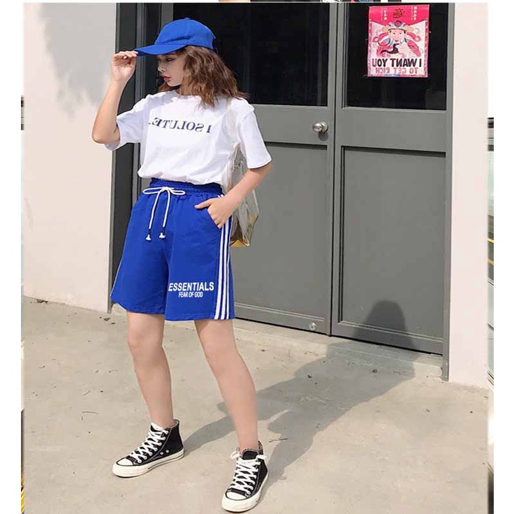Quần short nam nữ ⚡️ GIÁ RẺ ⚡️ đùi thể thao nỉ kẻ 3 sọc unisex chất liệu cao cấp thoáng mát không xù cho mùa hè thu đông