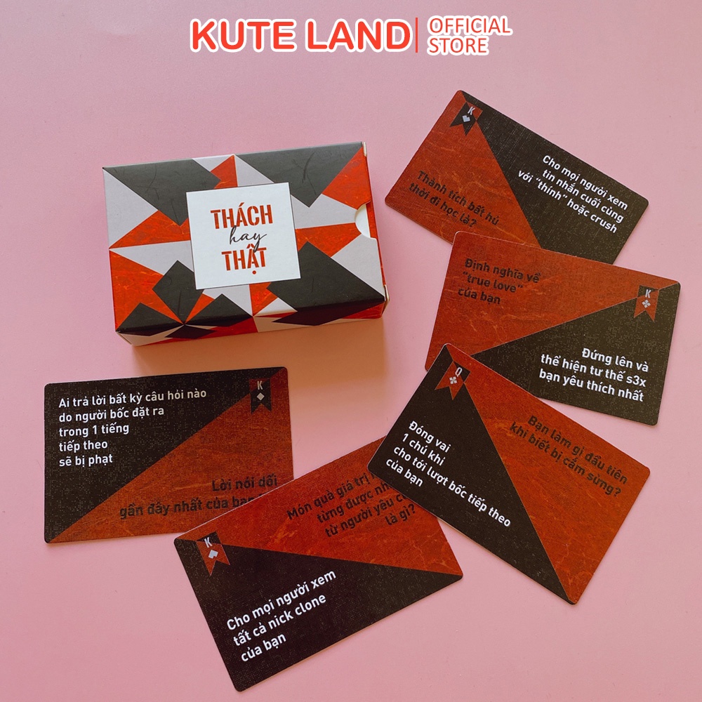 Bộ Bài Truth Or Dare Thách Hay Thật 52 Lá Drinking Game Uống Rượu Bia Tụ Tập Thẻ Bài Vui Chơi Cùng Hội Bạn THACHTHAT
