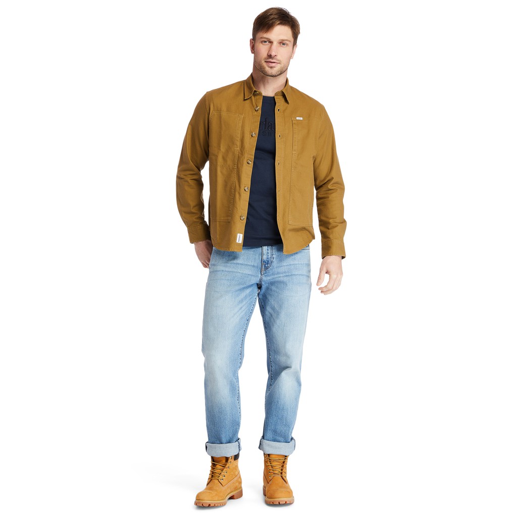 Áo Sơ Mi Nam Dài Tay Timberland Lightweight Mixed-Media Overshirt TB0A251JIH