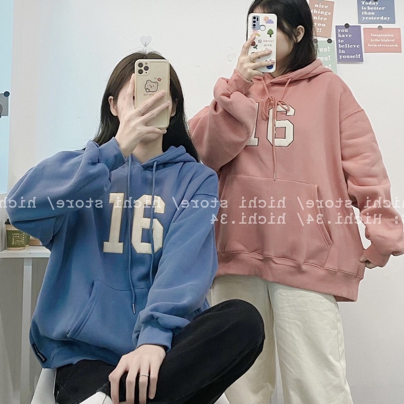 áo hoodie nỉ bông 16 ảnh thật video hichi