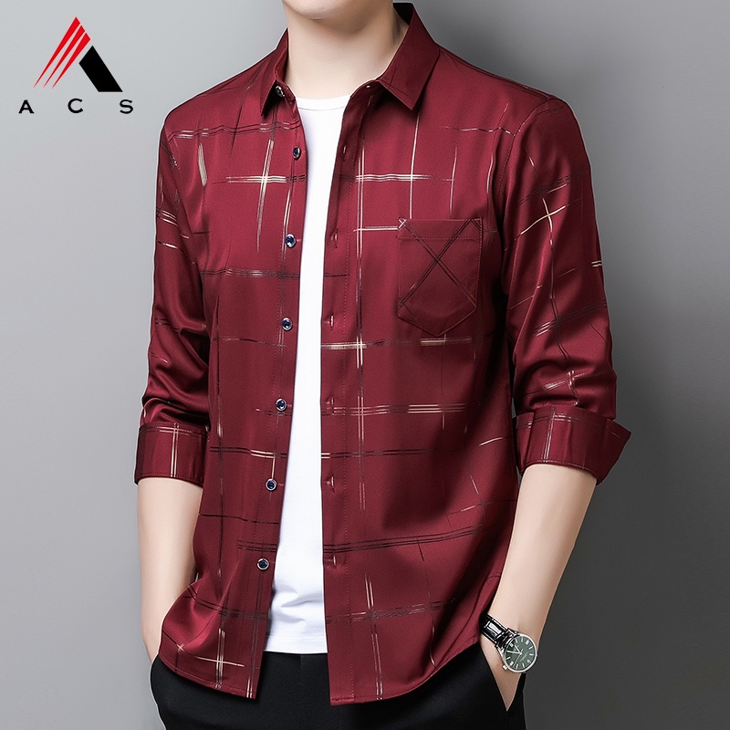 Hàng mới về Áo sơ mi tay dài trang trọng phong cách mới cho nam