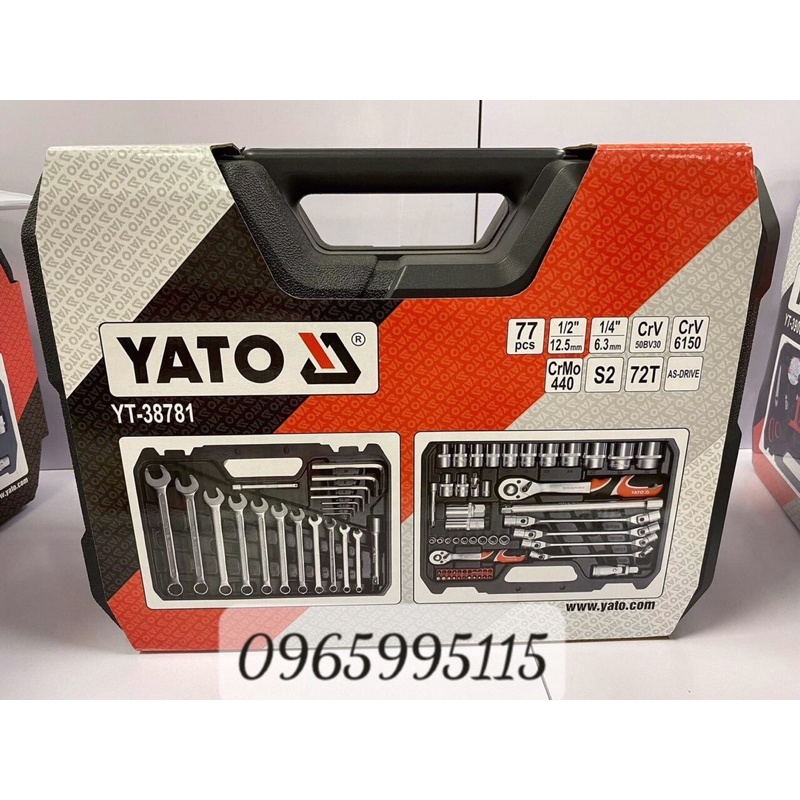 Bộ Dụng Cụ Sửa Chữa 1/4" & 1/2" 77 chi tiết YATO YT-38781