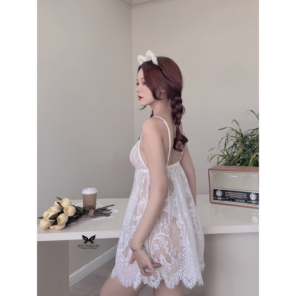 Sexy Forever Váy Ngủ Sexy Ren Xuyên Thấu Aurora