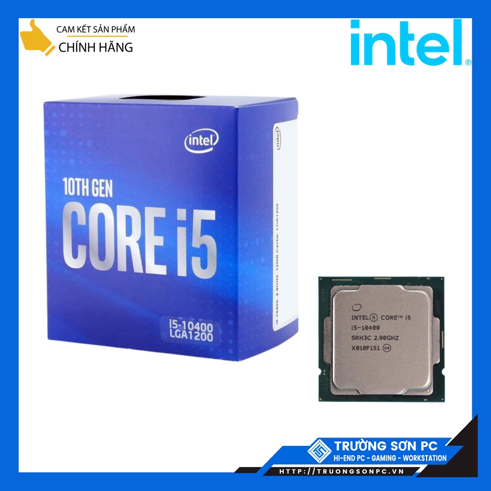 CPU Intel Core i5 10400 (2.9GHz turbo up to 4.3Ghz, 6 Cores 12 Threads, 12MB Cache, 65W) | Full Box Nhập Khẩu