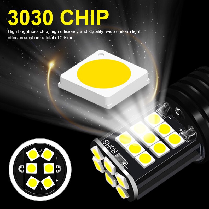 Bộ Đèn Led Chân 1157 - 24 SMD 3030 Cho Xi Nhan, Báo Rẽ, Đèn Hậu, Đèn Lùi Cho Ô tô Xe Máy