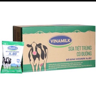 THÙNG SỮA VINAMILK CÓ ĐƯỜNG TÚI 220ML