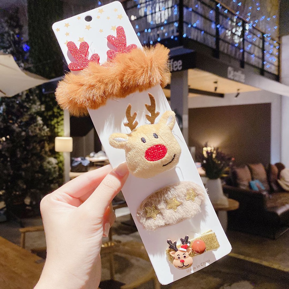 Kẹp tóc hình cây thông hoạt hình dễ thương cho nữ