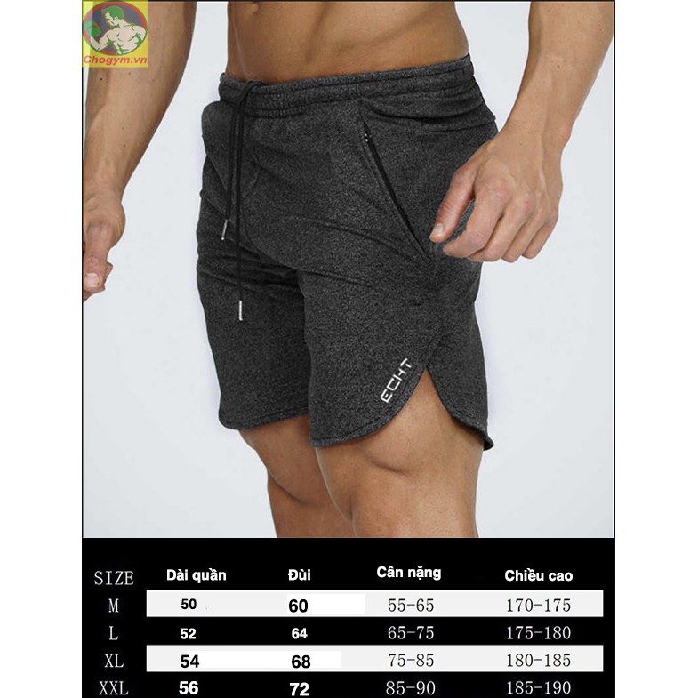 Quần Shorts Tập GYM ECHT Cho Nam Nhập Khẩu Q-002