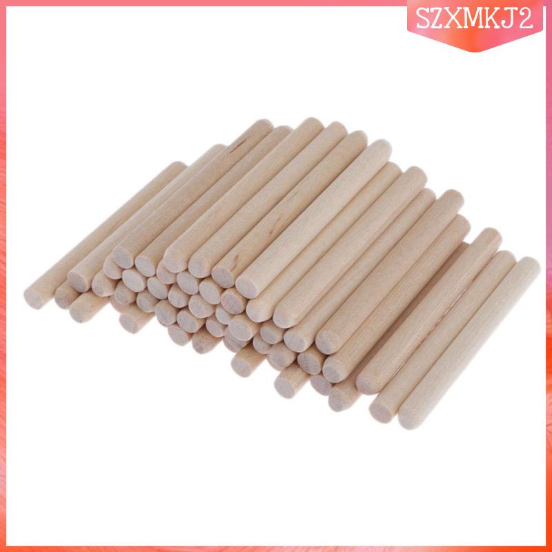 Set 50 Que Gỗ Tròn Dài 5cm Làm Mô Hình DIY szxmkj2