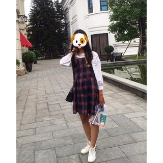 Váy Babydoll kẻ caro (Ảnh thật)