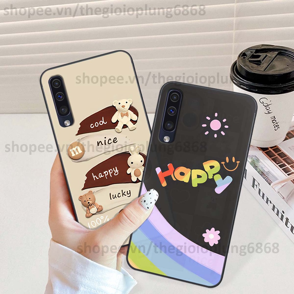 Ốp Samsung A30s / A50 / A50s / A70 in hình cầu vồng happy smile thỏ cute siêu xinh siêu đáng yêu