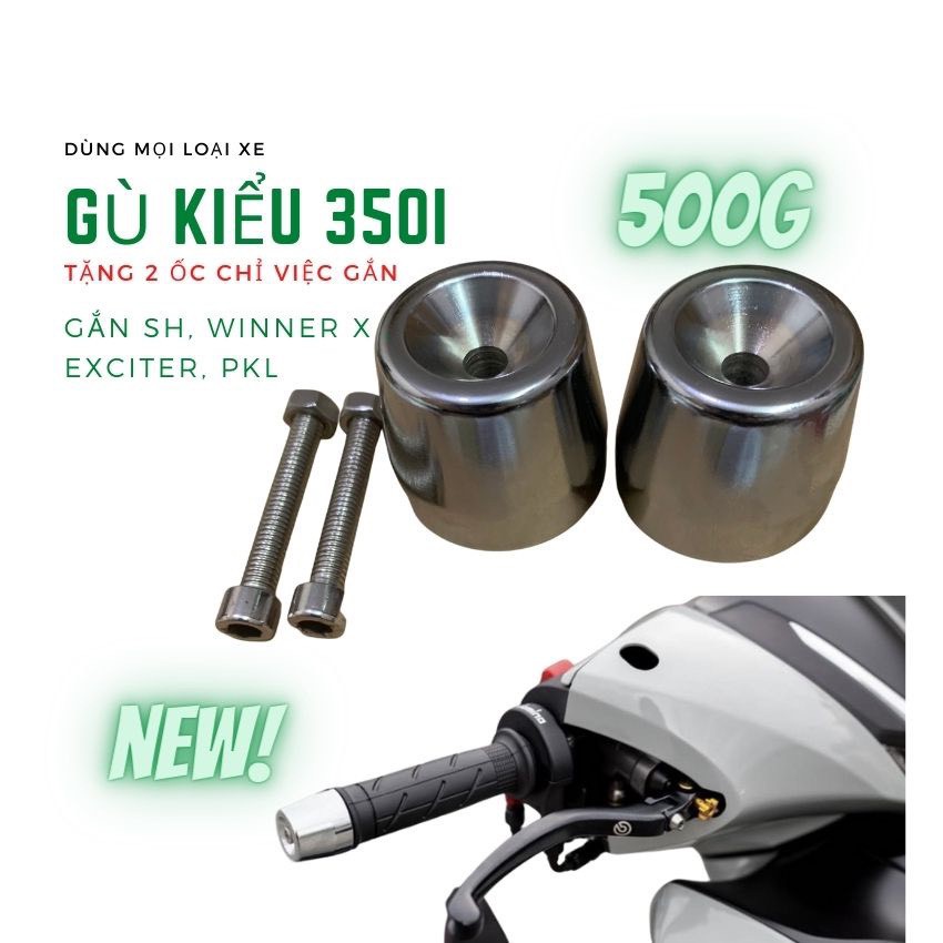 Gù Chống Rung Tay Lái Xe Máy Inox 304 Nặng 0,5Kg Chính Hãng Vinbiker