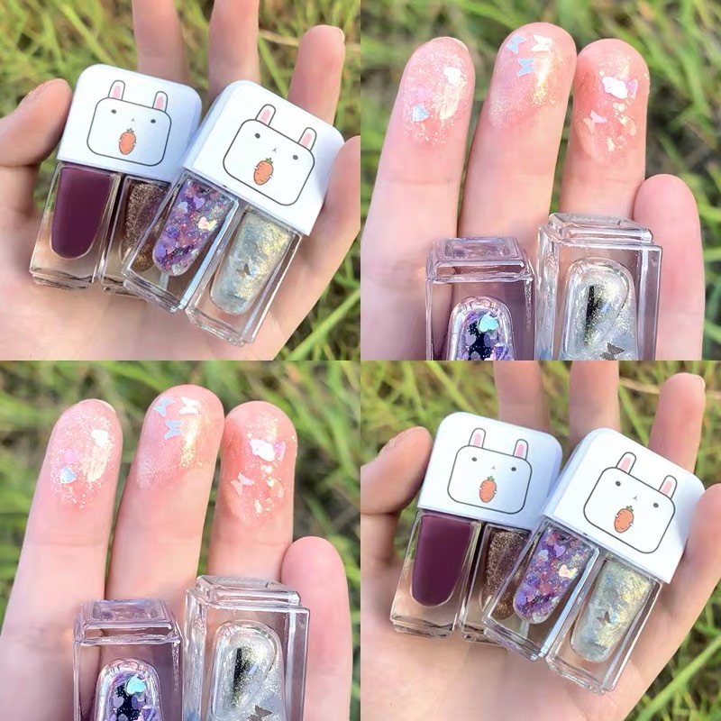 Set 2 sơn móng tay MAXFINE nhiều màu xinh xắn trẻ trung cute bền màu Water Base Nail Polish MAXF02