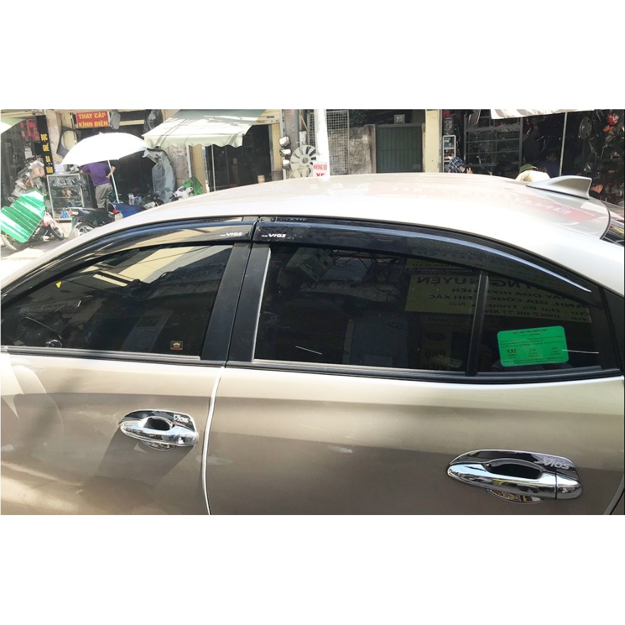 Vè Che Mưa Xe Toyota Vios 2019-2021, loại nhựa đen cao cấp