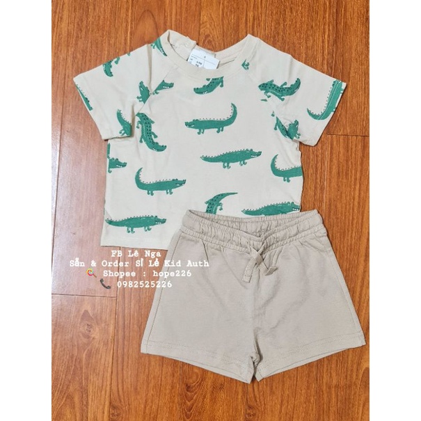 Bộ cộc cá.sấu HM US CHÍNH HÃNG sz từ 6-9m đến 3-4y