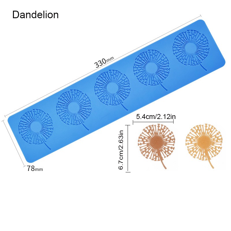 Khuôn Silicone Làm Bánh Tạo Hình Chiếc Lá Trang Trí Viền DIY DBS221