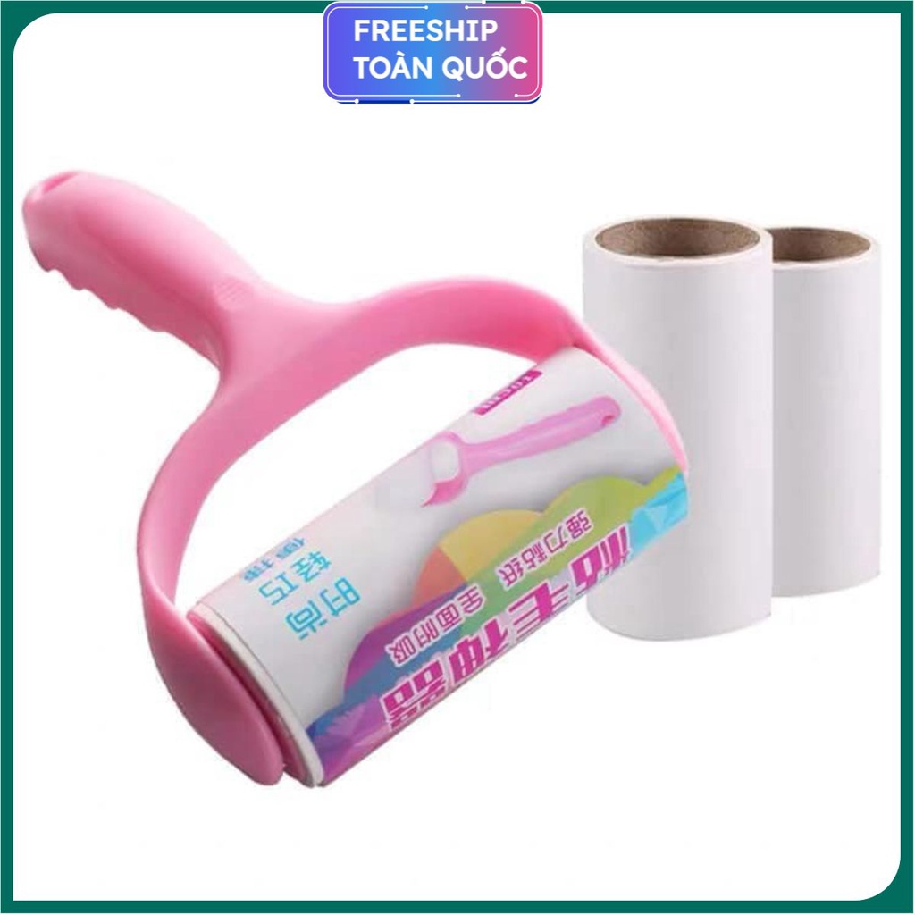 Cây Lăn Bụi Quần Áo Kèm 2 Cuộn Băng Lăn