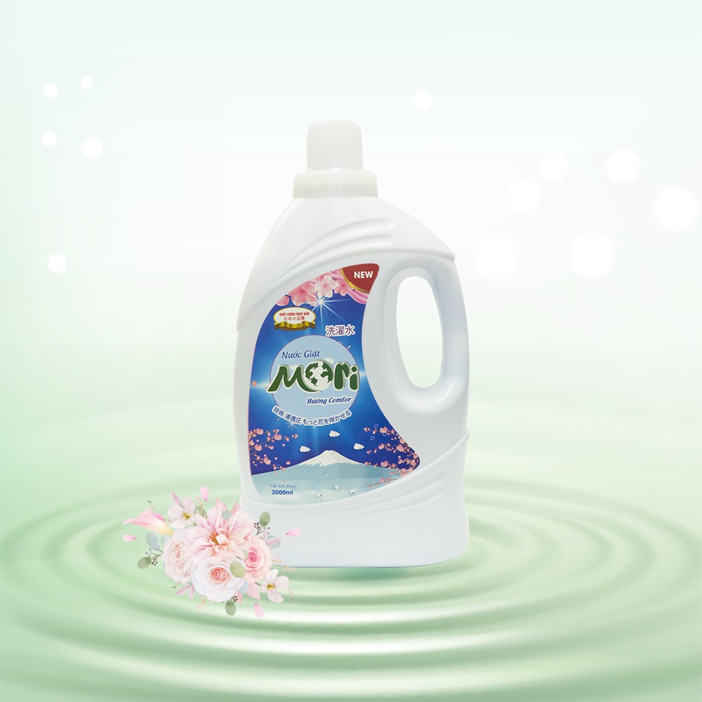 Nước giặt thơm Mori can 3Lit, Hương Comfor, Hương Lovely, Hương Enchanter, Hương Luxor, Hương đặc biệt Gold