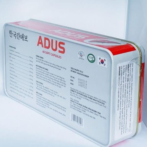 Viên bổ gan ADUS CÀ GAI LEO GIẢI ĐỘC GAN - HỘP SẮT 60 VIÊN