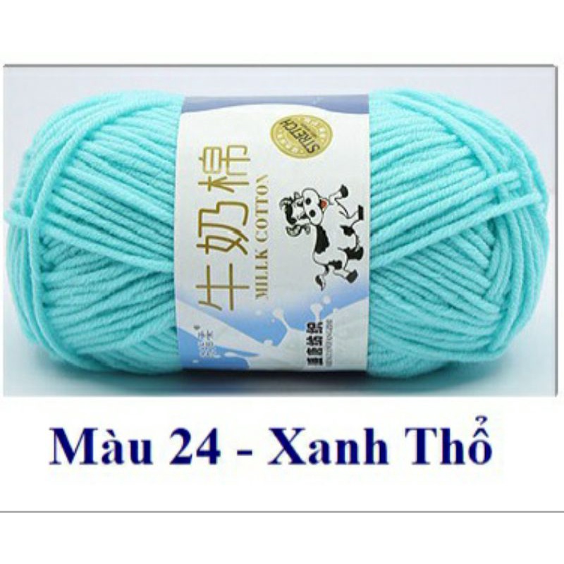 Cuộn len sữa tiện dụng đan móc len 50g