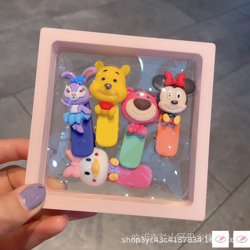 Kẹp Tóc Hình Thỏ / Gấu Hoạt Hình Phong Cách Hàn Quốc Xinh Xắn Cho Bé Gái