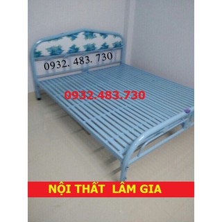 Giường sắt ngang 1m6 dài 2m giá rẻ HCM