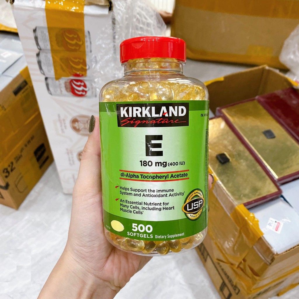 Viên Uống Vitamin E 400 IU 180MG Kirkland Signature 500 Viên - VITAMIN E MỸ - myphamchinhhangladycare