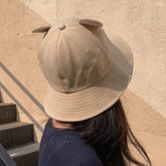 Nón Tai Bèo Chống Nắng Họa Tiết Tai Gấu Dễ Thương Cho Nữ