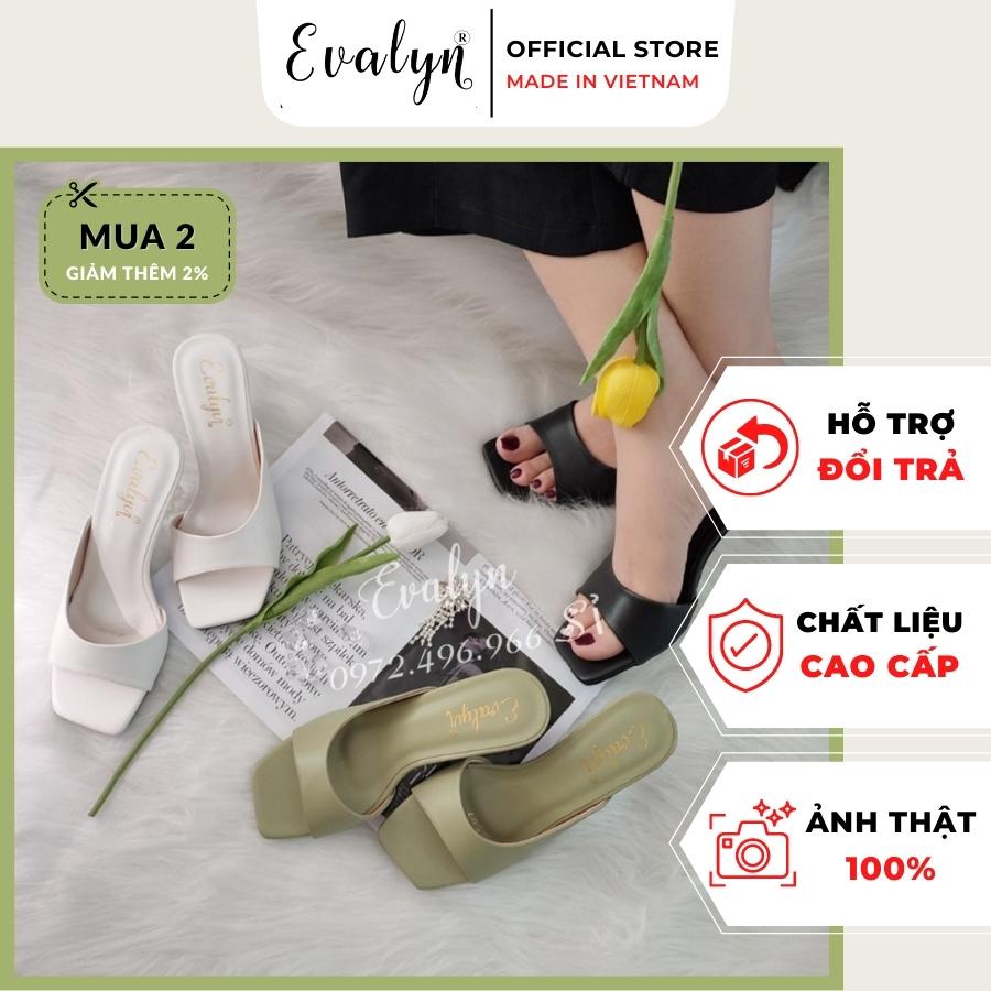 Dép Guốc 5 Phân Quai Ngang Khoét Bên Evalyn - Guốc Nữ Đế Trong Suốt D41