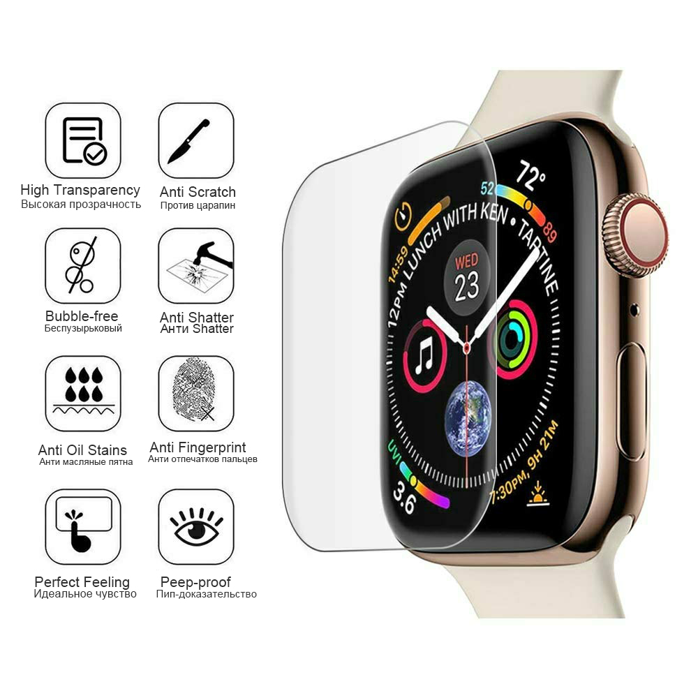 Kính cường lực trong suốt bo cạnh cho iWatch 5 4 3 2 1 for Apple Watch 40MM 44MM 38mm 42mm