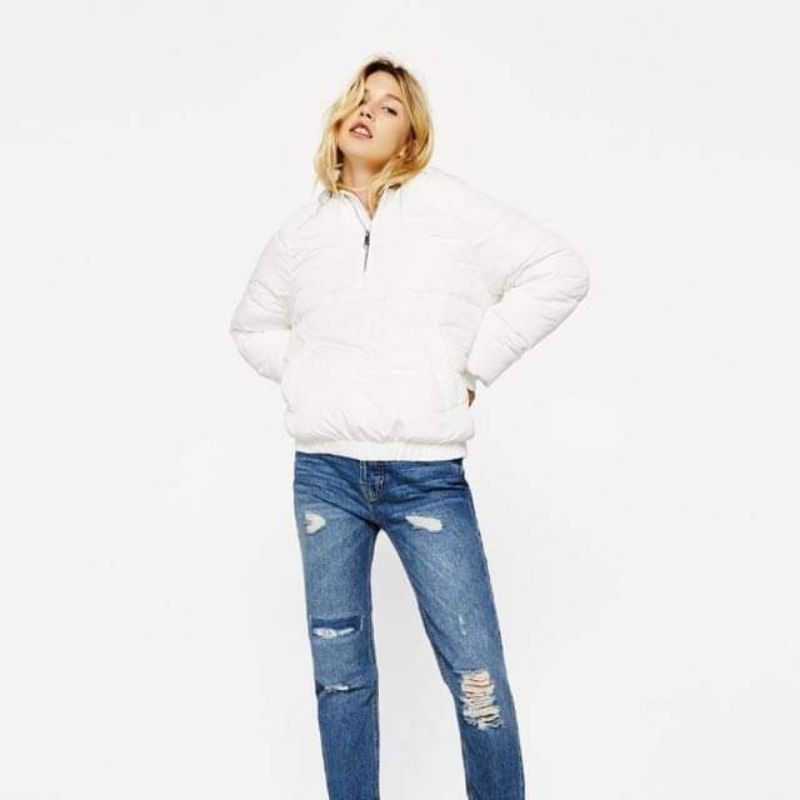 Áo khoác chần bông hàng hiệu Bershka