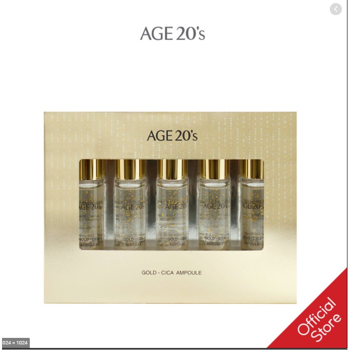 Set Tinh Chất Dưỡng Dành Cho Da Mụn Age20's Gold Cica Ampoule