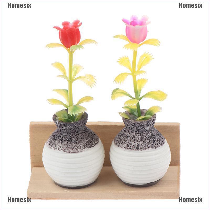 [HoMSI] 1:12 Dollhouse Miniature Wall Hanging Vase Plant Plant Pot Wall Hanging Decor SUU