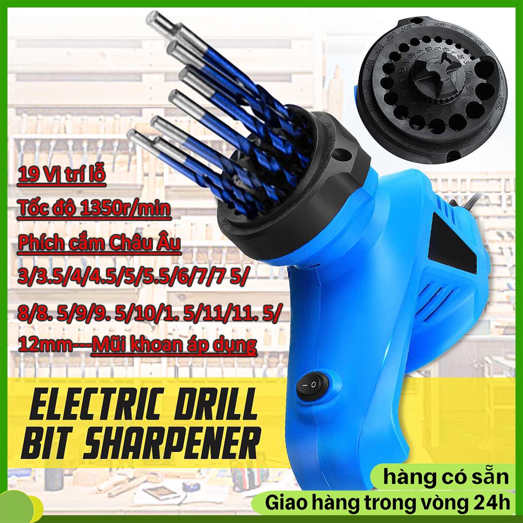 Máy Khoan Điện Bit Máy Mài Mũi Khoan Xoắn Mũi Khoan Mài 220V Để Mài Mũi Khoan Thép Carbon Tốc Độ Cao (EU Plug)