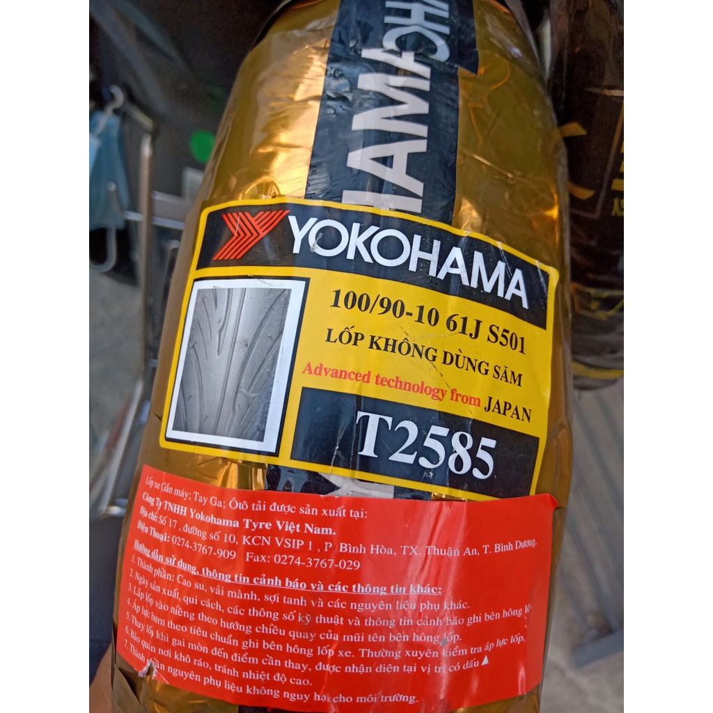 Lốp xe máy YOKOHAMA 100/90-10