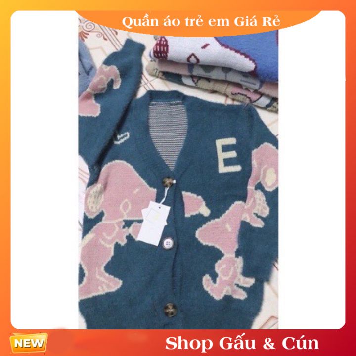 Áo khoác cadigan len lông thỏ cho bé hàng Quảng Châu new 100% cho bé 25-28kg
