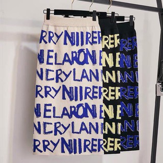 Chân váy len họa tiết chữ màu nổi-kèm ảnh thật 5 ảnh cuối