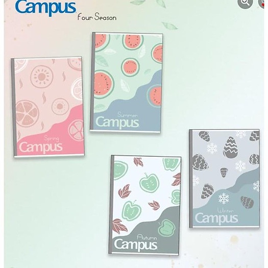Vở Campus kẻ ngang định lượng 65GSM 80 120 trang các loại