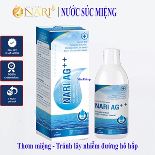 Nước súc miệng nano bạc Nari thơm miệng phòng tránh lây theo đường hô khử mùi vệ sinh sạch sẽ 250 ml