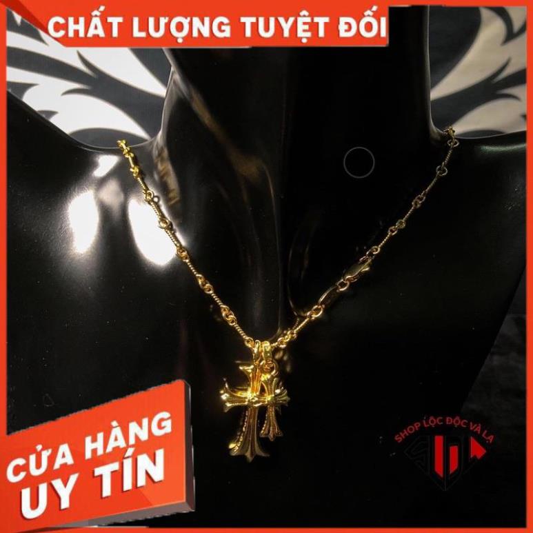 Dây chuyền double Cross Chrome Heart mạ vàng và bạc - Chrome Heart Store