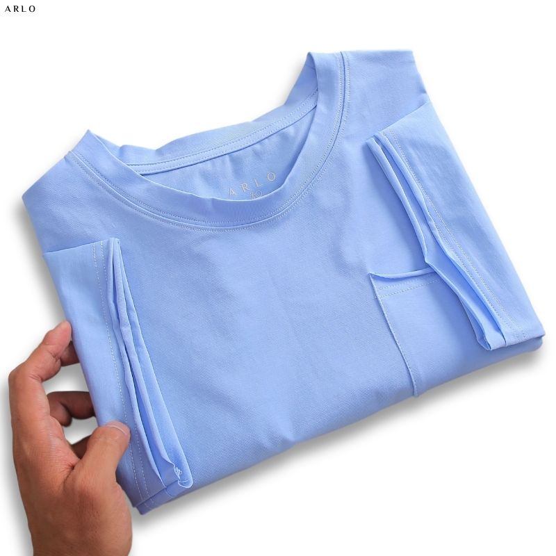 Áo Thun Unisex Form Rộng AMITY Chất Liệu Cotton Cao Cấp Màu Biển - ARLO