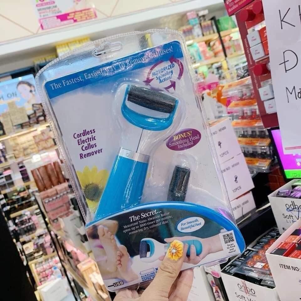 Máy mài gót chân USB (kèm đầu mài), Dụng cụ làm sạch da gót chân
