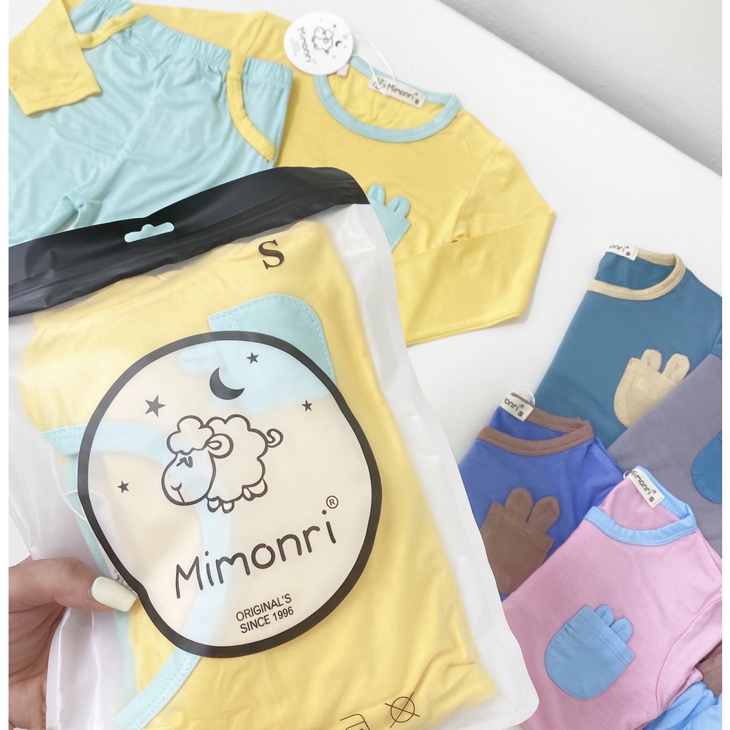 [SALE] Bộ Quần Áo Bé Gái, Bé Trai KIMCHIBABY Vải Thun Lạnh  Túi Ngực Tai Thú, Đồ Bộ Cho Bé Mặc Nhà Thu Đông KWTD2211