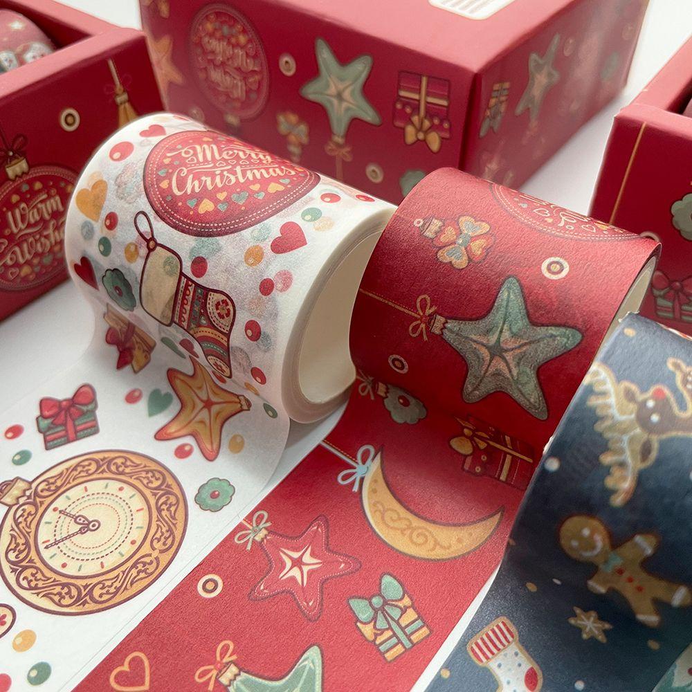 MAG Set 6 Cuộn Băng Dính Washi Dễ Thương Không Độc Hại Trang Trí Giáng Sinh