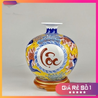 [GIÀU SANG] Bình hút lộc, lọ hoa hút tài lộc trơn gốm sứ Bát Tràng đẹp 40