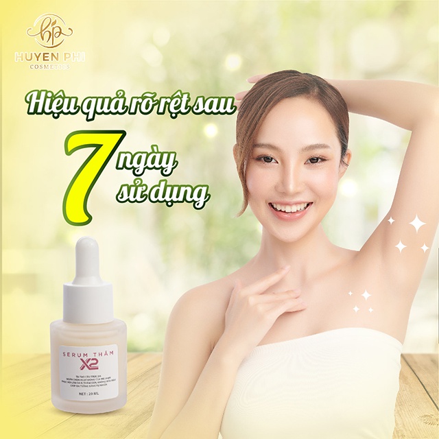 Serum thâm Huyền Phi X2 khử thâm nách thâm bẹn thâm body hiệu quả giúp da trắng sáng tự nhiên 20ml