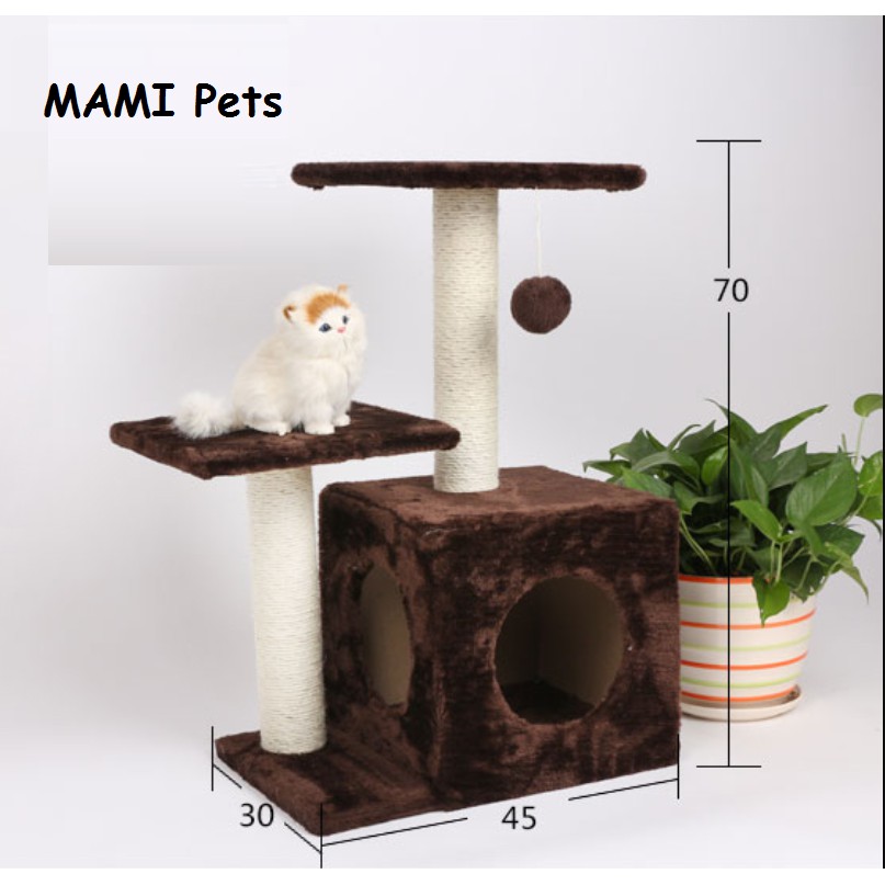 Trụ cào móng cho mèo 2 cột KT 45*30*70cm