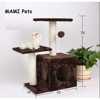 Trụ cào móng cho mèo 2 cột kt 4570cm