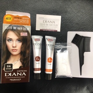 Thuốc nhuộm tóc màu nâu phủ bạc  cao cấp tặng lược nhuộm và găng tay