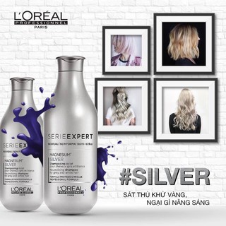 DẦU GỘI KHỬ ÁNH VÀNG LOREAL SILVER SHAMPOO CHO TÓC TẨY 300ml Chính Hãng